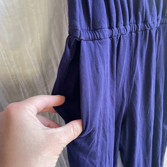 bobi Indigo Sleeveless Crossover Jumpsuit, S - Picture 6 of 7